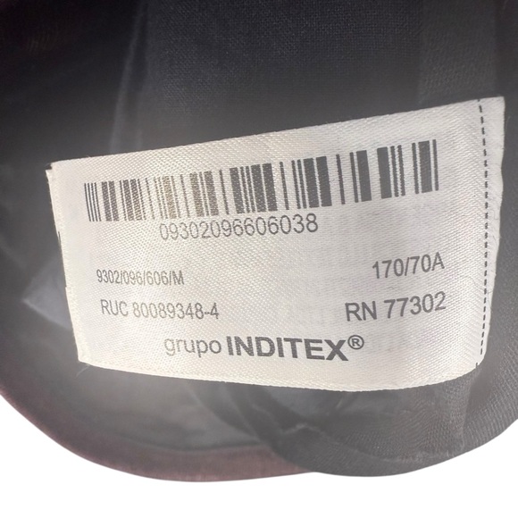 ZARA Textured Straight Statement Leg Pants Burgundy Brown Medium - Picture 10 of 14